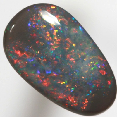SOLID BLACK OPAL Bright red fire moves over a blue background